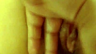 Skinny wife gets fingering leading to squirting multiple times. It's an intriguing masturbation session focused on her ass.
