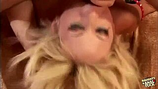 blonde slut hillary scott eagerly stuffs a huge dick deep into her tight asshole and mouth