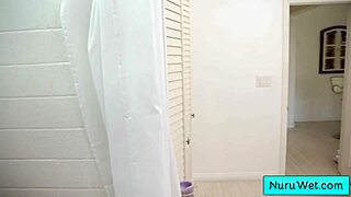 Sexy Ebony Masseuse Gets Horny Rubbing Black Clit And Pussy In Shower!