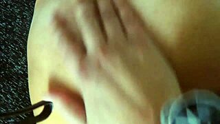 thick cock fills milf anal with thick cum in this homemade close up creampie session with big ass action