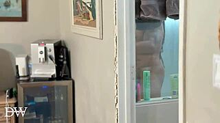 Hotwife feels thrill from quickie with old monster cock before husband returns