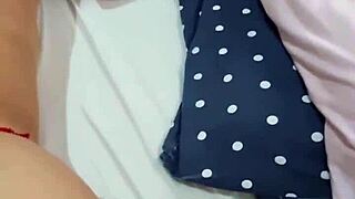 i feel the thrill riding my curvy wife with wet pussy and thong panties in homemade doggystyle until cum on big ass