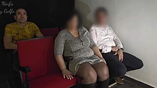 fucking session in cinema x with intense action