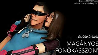 A lonely Hungarian housewife explores erotic audio fantasies in Hungarian.