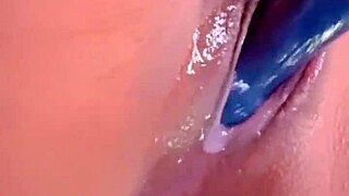 Bold Latina Masturbates with Dildo in Jeans Shorts