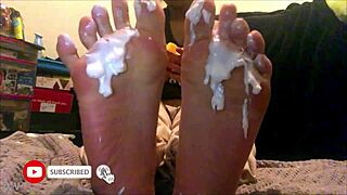 18 Year Old Latina Gets Creamed During Webcam Foot Worship With Sexy Toes And Petite 18+ Feet