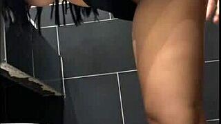 Wet pussy amateur latina gets big tits cum on ass at party