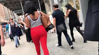 hey, isn't this beautiful chocolate ass just so cute and hidden, all ebony and candid?