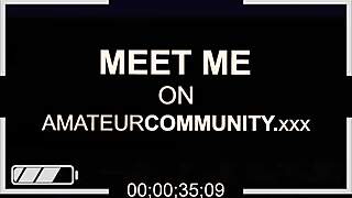 Natural teen shows off her hairy pussy with cute european striptease and fingering in solo webcam session.