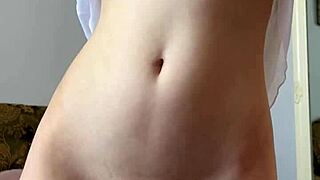  a cute teen 18+ begins fingering her shaved tight pussy leading to a powerful orgasm with maiskii