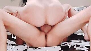 Whoa, we're having such rough sex on our bed right now as a couple!