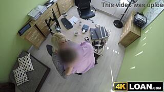 Beautiful Blondie Bent Over And Fucked Hard In Office With Intense Doggystyle Action