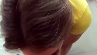 Hot teen Callie Calypso sucks cock and fucks hardcore in POV