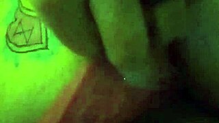 Playing with huge natural tits and smooth wet pink pussy