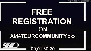 Natural teen shows off her hairy pussy with cute european striptease and fingering in solo webcam session.