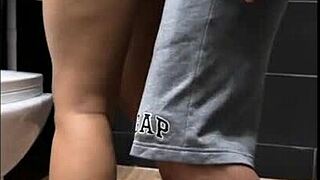 Wet pussy amateur latina gets big tits cum on ass at party