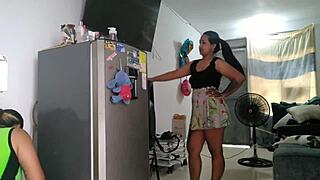 Refrigerator Has Water Leak So I Call Neighbor For Help But She Starts Teasing My Huge Ass Instead