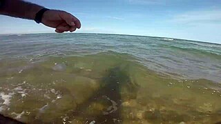 Can You Believe This Naked Uncle Teases MILFs on the Sunny Beach?