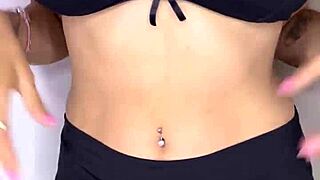 Curvy Latina beauty compiles her huge natural tits in softcore solo balloon fun with cute fat boobs