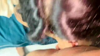 Ever wondered how a beauty Bangladeshi girlfriend handles boyfriend's monster cock with homemade cumshot in mouth?