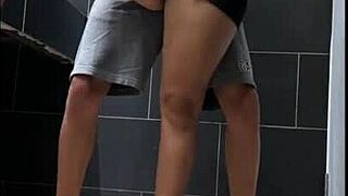 Wet pussy amateur latina gets big tits cum on ass at party