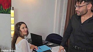 Dap goes rough as kristina grace the slutty employee takes dp dap from boss and frustrated colleague with gaping asshole assfucking deepthroat choking facial cumshot