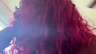 Wet mouth stepmom, suck this big ass with buttplug, she says to amateurs.