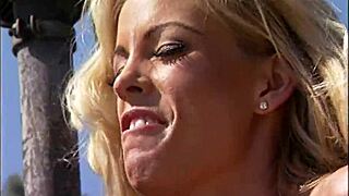 Women in Black Volume 1 Scene 2 with Blonde Cougar Outdoor Blowjob and Doggystyle Fucking