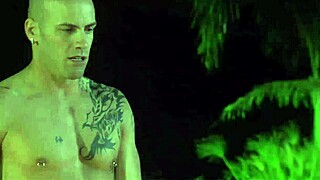 blonde milf beauty contrasts heels and monster cock in outdoor fucking