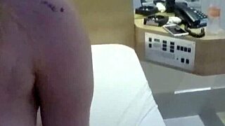 Feeling So Passionate Rubbing Pussy On Blonde Wife's Big Tits Like This