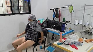 Indian Seamstress Masturbates Intensely in Clothing Workshop During Homemade Casting Interview