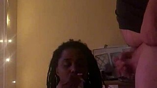 Amateur Ebony Blowjob Turns Homemade Black Surprise