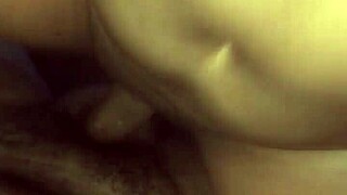 The milf wife enjoyed riding the old man's monster cock while cuckold watched