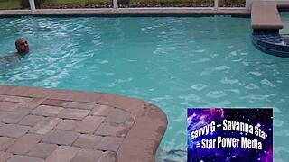 Poolside Seduction Dee Heart Lures Alphonso into Wet Paradise Blowjob!