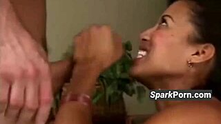 Lily Thai rides hard cock on office chair