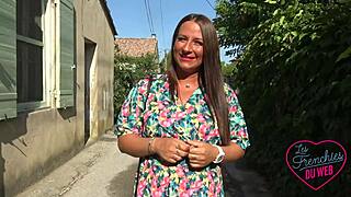 hey mila's trying out another guy with her french couple in this outdoor chubby group scene