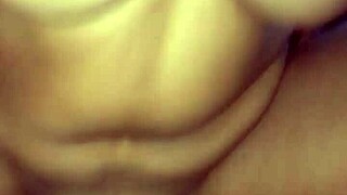 The milf wife enjoyed riding the old man's monster cock while cuckold watched