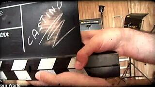 newcomer brunette enjoys teasing and fingering in her casting interview session