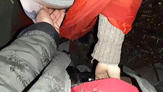 Can our autumn romantic sex in a hut spark passionate lesbian illusions?