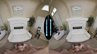 Your wife doesn't have double Ds like me. Fucking the babysitter in VR with Scottish wife watching.