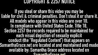 naked samantha grace submits to roped expert in bound brunette bdsm