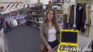 dilettante in the back room feels wet pussy excitement from rough hardcore fucking and sucking in european casting