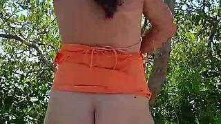 Mexican Prostitute Shows Tits and Ass in Public!