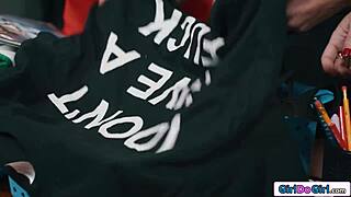 Three Lesbian Teachers Feel Intense Passion During Strapon Anal And Double Penetration In Classroom With Petite Students