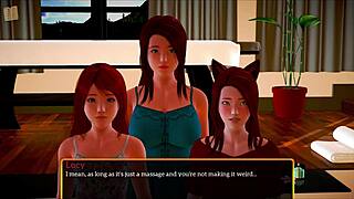 my new family gathers for a relaxing massage session together today