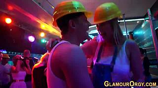 Glamour skanks switch from fingering in shower to riding hard rod during outdoor group banging