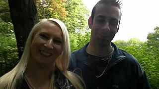 Blonde gives blowjob and fingering in doggystyle casting interview with cute licking