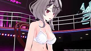 Han化翻译 video shows VTuber Sha Hua Cha Ku E performing brainwashing lewd hip shaking dance in detail