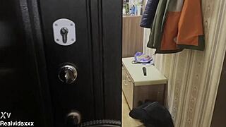 why does this russian soldier fuck the lonely wife's pussy and ass with creampie?