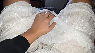 shy girlfriend licks my pussy skillfully with passion and makes me orgasm intensely in homemade video.